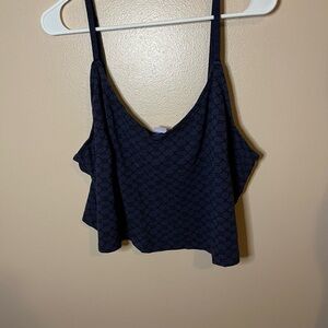 Navy Blue Patterned Women's Cami With Fenty Logo Pattern